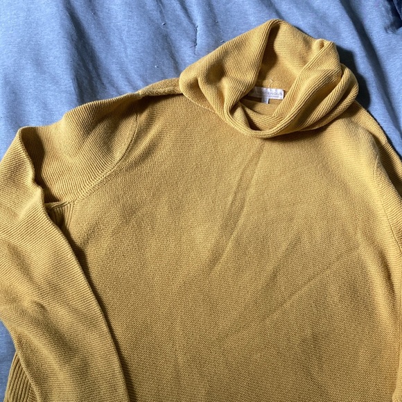 indigenous yellow cowl neck tunic sweater womens large - Picture 4 of 6